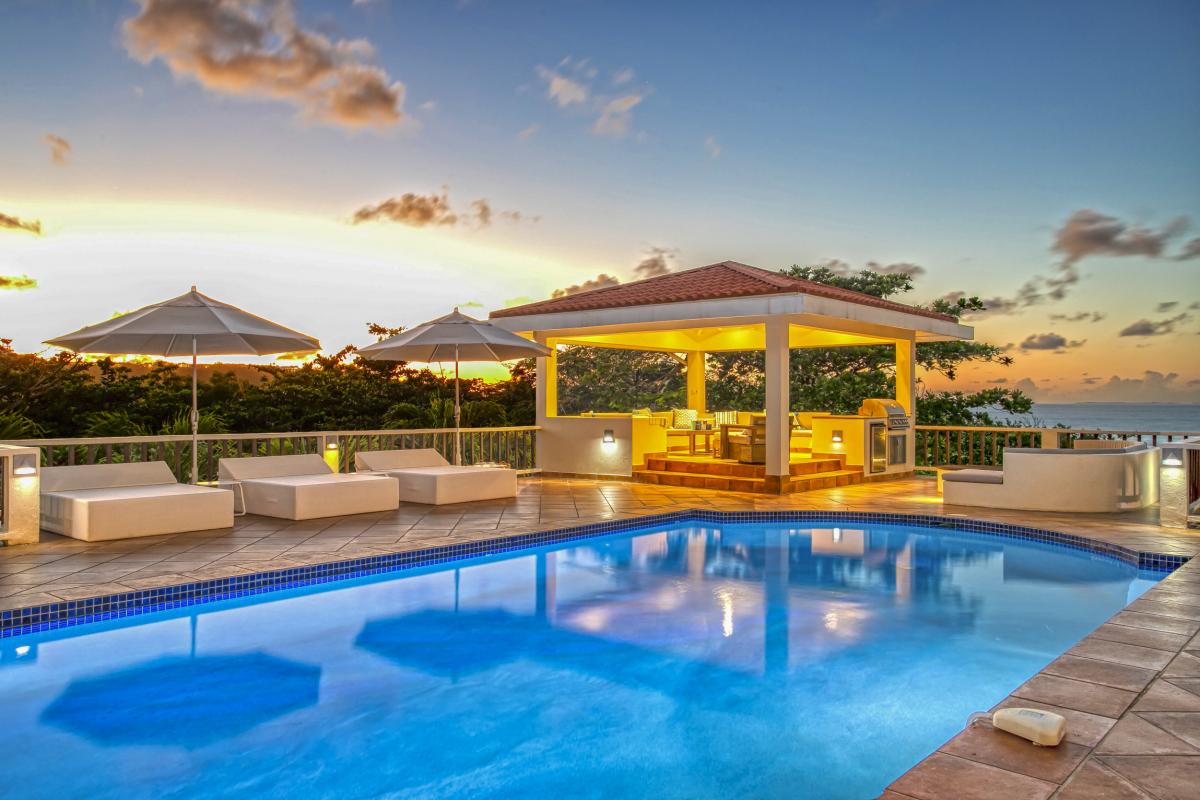 60 - Joie de Vivre - Pool at Sunset from Pool Level 2
